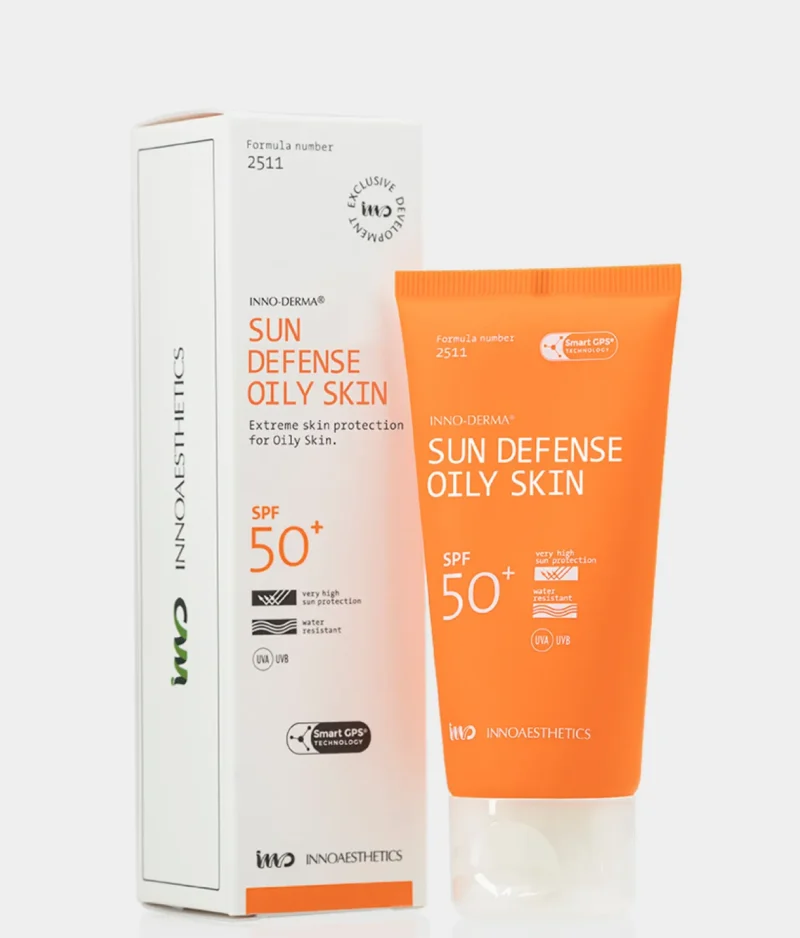 Innoaesthetics Sun Defence SPF50+ Oily Skin -  Protezione solare pelli grasse - 60g Innoaesthetics Sun Defence SPF50+ Oily Skin - Protezione solare pelli grasse - 60g